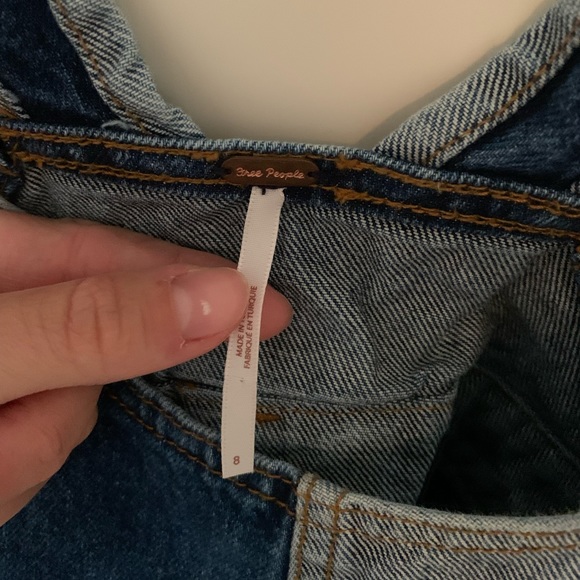 Free people distressed overall dress - Picture 3 of 3